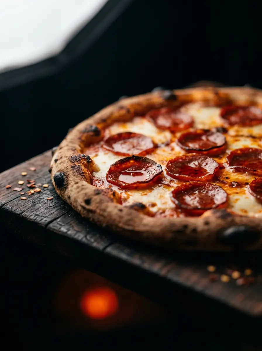 Diavola pizza covered in spicy soppressata