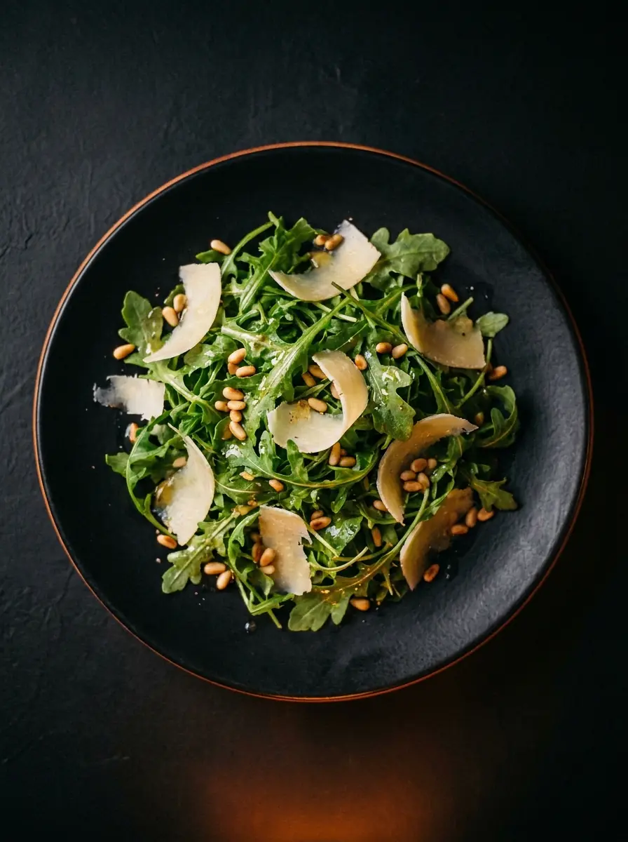 Pear, rocket and pine nut salad